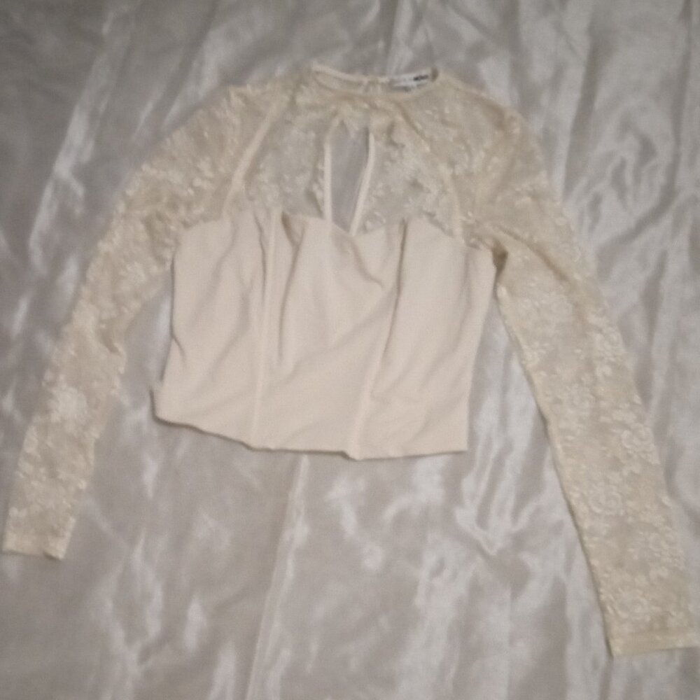 Fashion Nova women's long sleeves lace corset size M